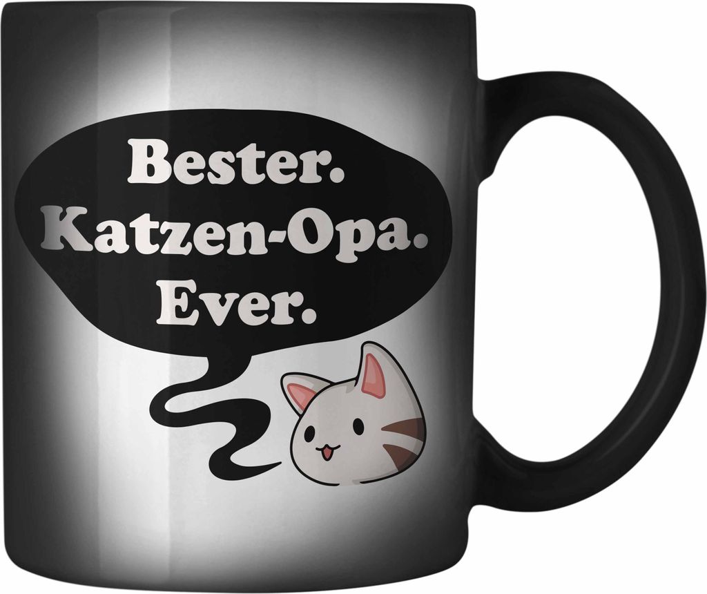 Trendation - Lustige Farbwechsel Zauber-Tasse Opa Geschenke Großvater Vatertag Geburtstag Karabiner Farbwechsel Zauber-Tasse Edelstahl mit Spruch ...