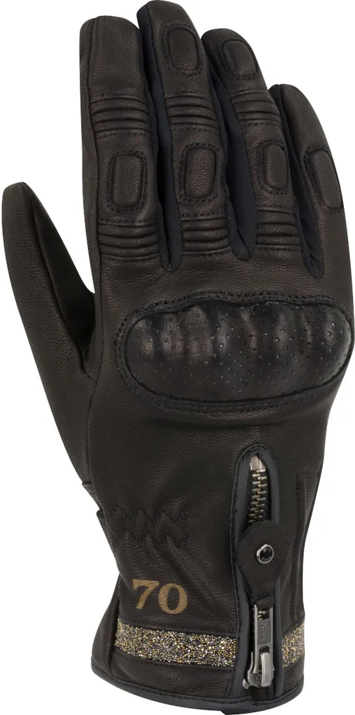 Gants Moto Femme Segura Rita Crystal Noir S - Sécurité et Look Vintage