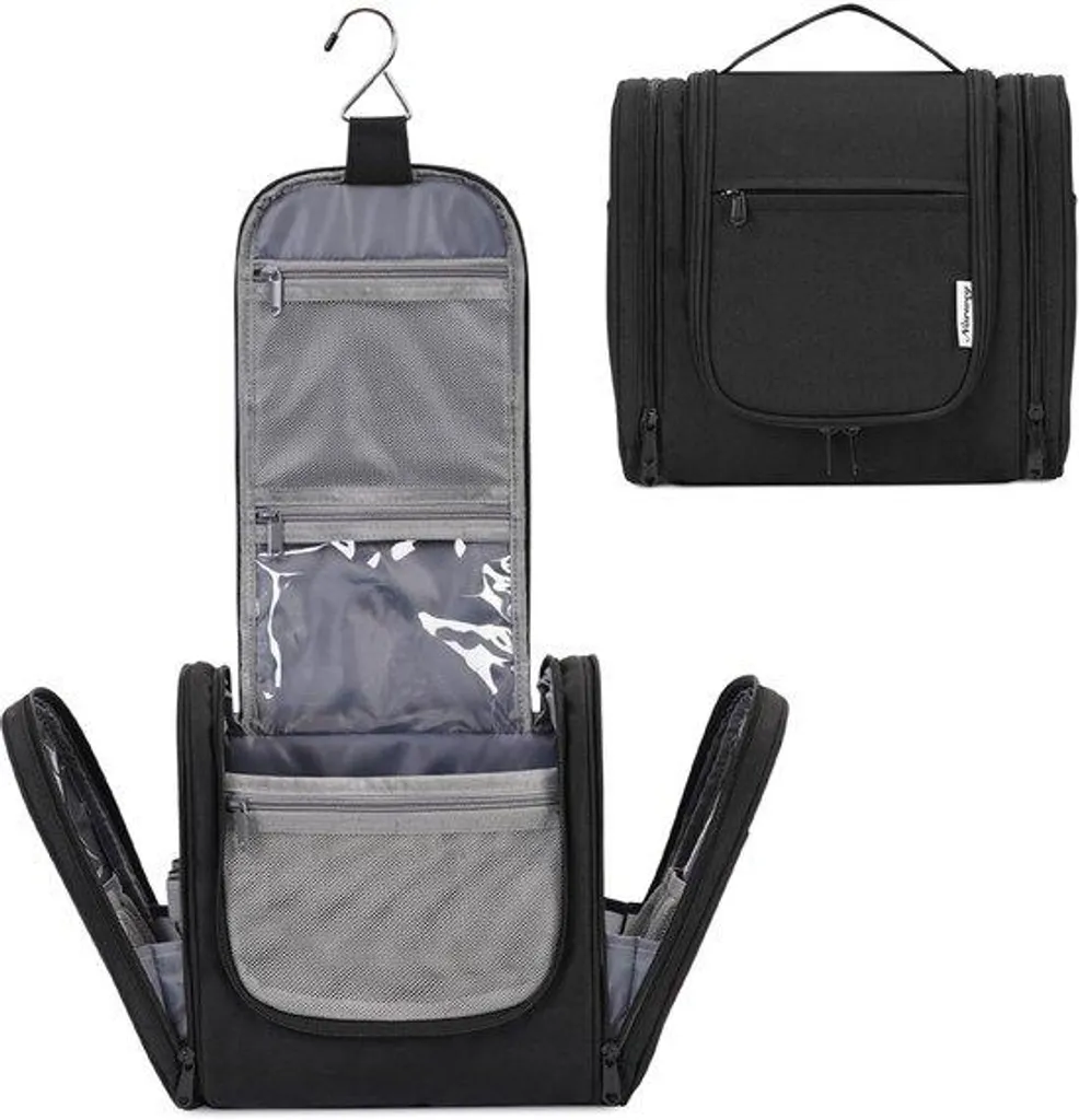 Besace bandoulière noire multi-poches pour femme et fille format compact