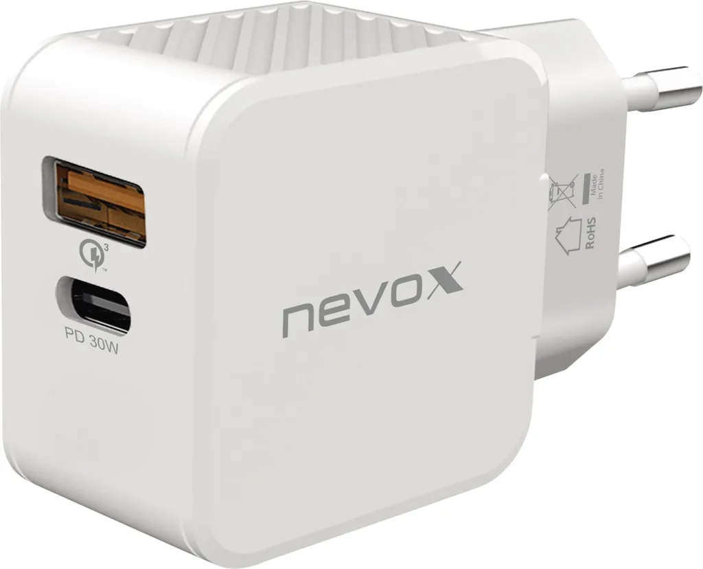 Chargeur Mural Rapide nevox 30W Fini la Batterie Faible en USB-C