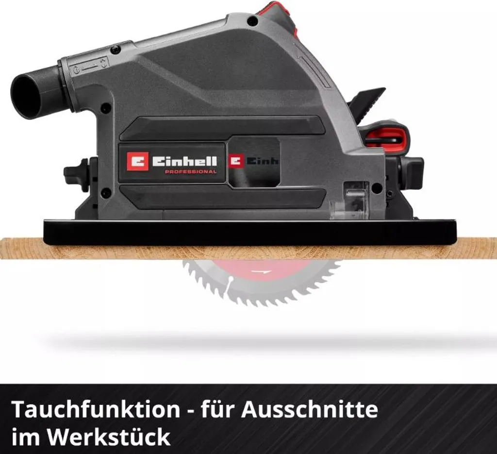 Scie plongeante Brushless avec semelle alu - Coupe 56mm - 18V Einhell - 12