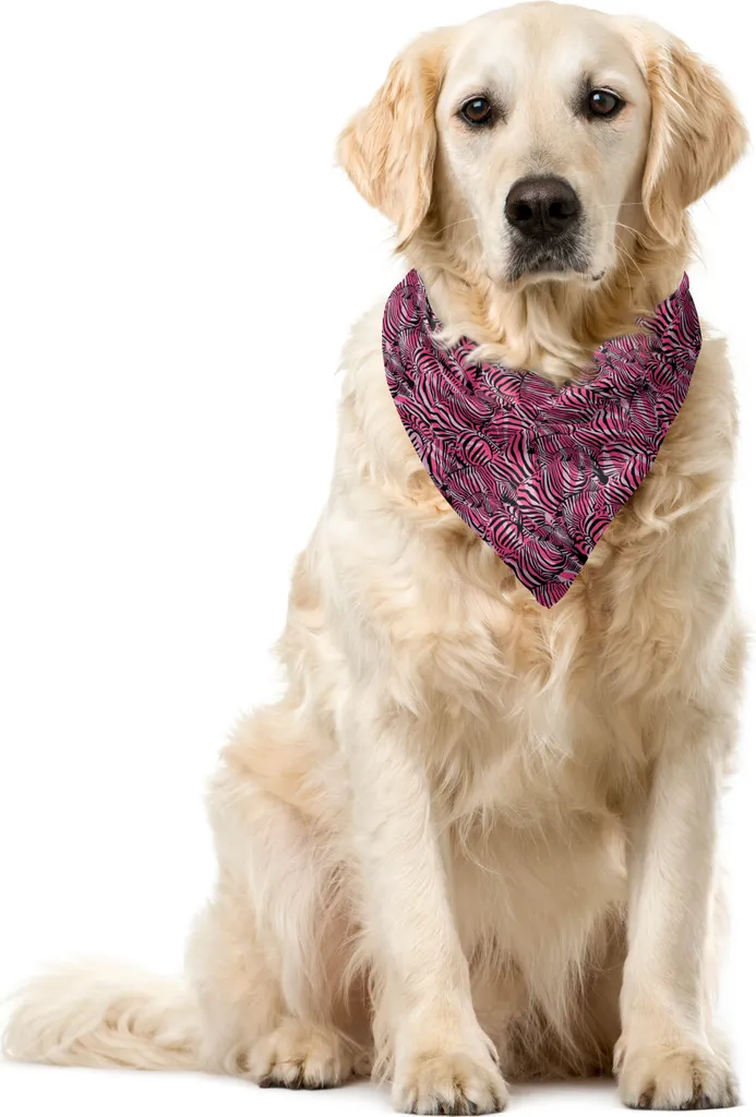 Pet Bandana Rosa Zebra ABAKUHAUS | Outfit Cane Gatto 40cm Fashion