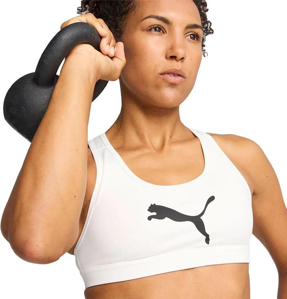 Puma 4keeps Sport-bh Mittlerer Halt Weiß S Damen Weiß S
