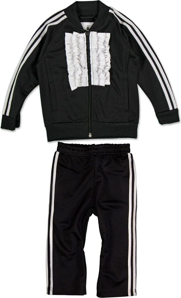 ADIDAS ORIGINALS KINDER TUXEDO JOGGER JEREMY SCOTT TRAININGSANZUG ANZUG FEIER, Größe:98 ; Schwarz/Weiß