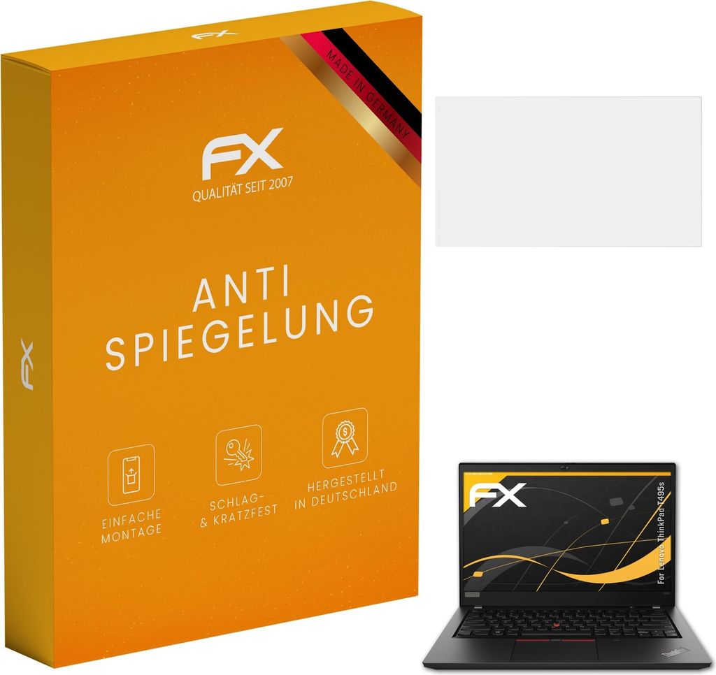 atFoliX FX-Antireflex 2x Schutzfolie kompatibel mit Lenovo ThinkPad T495s Displayfolie