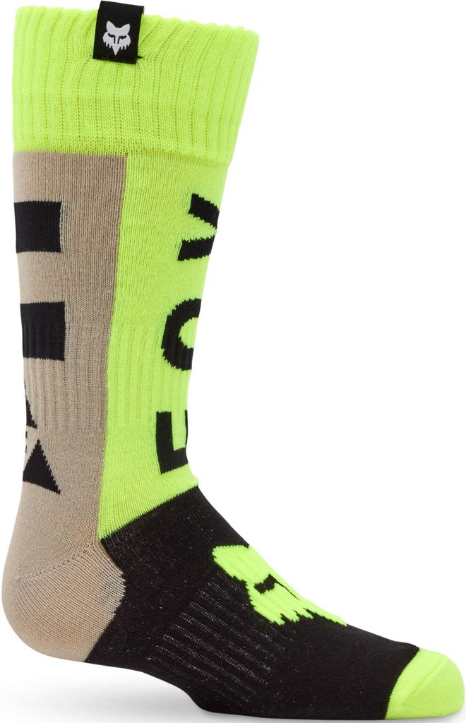 FOX 180 Collect Jugend Motocross Socken, grau/gelb, YL Produktbild 