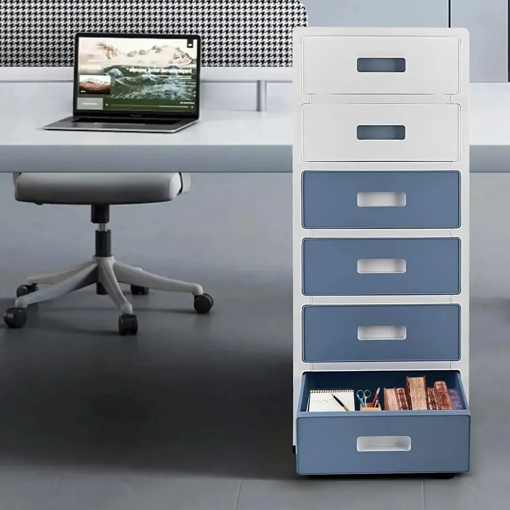 Organizer Da Scrivania Con 9 Cassetti Trasparenti, In Plastica, Dimensioni 24,9x16x15 Cm, Impilabile E Montabile A Parete, Per Trucchi, Ufficio E Artigianato