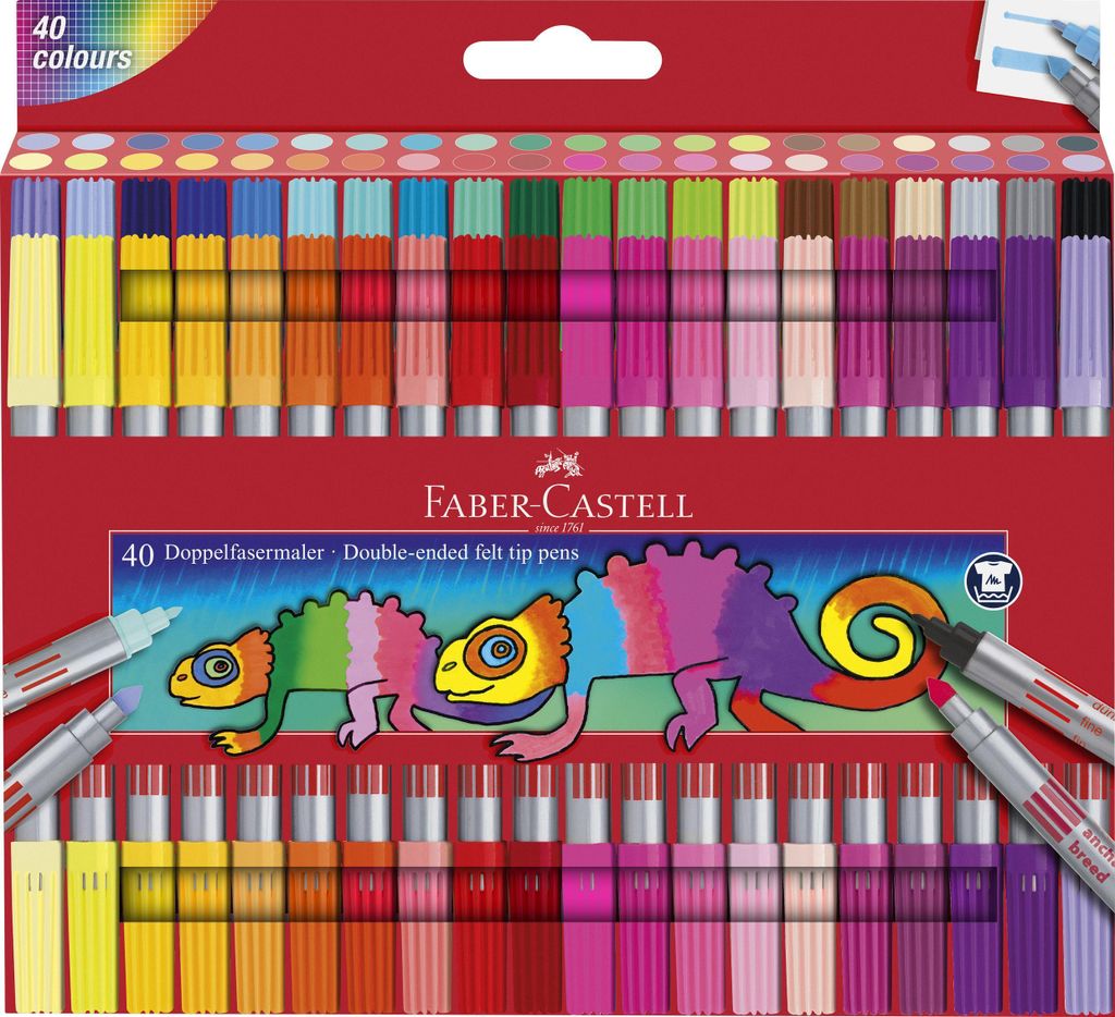 FABER-CASTELL Doppelfasermaler 40er Etui