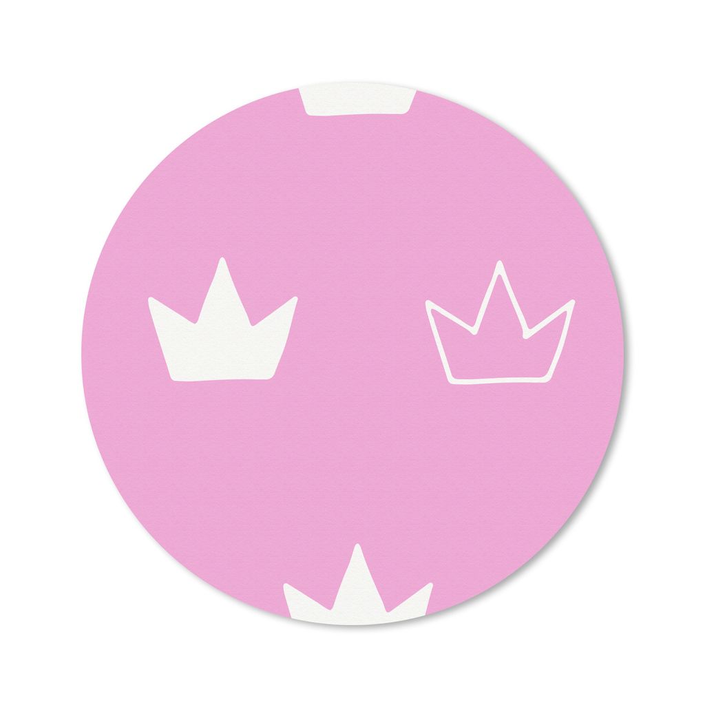 MuchoWow Mauspad Mousepad Schnittmuster - Mädchen - Krone - Kinder 40x40 cm - Mousepads - Maus Mat - Pad - Mausunterlage - Schreibtisch Accessoires