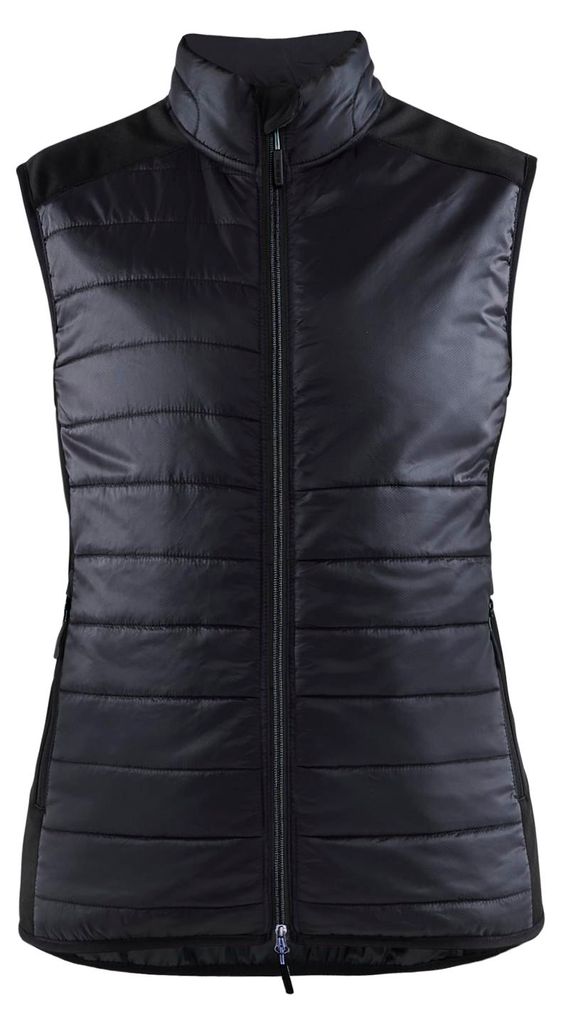 Blakläder Damen Weste warm gefüttert 3864, Farbe:Schwarz/Dunkelgrau, Größe:XL