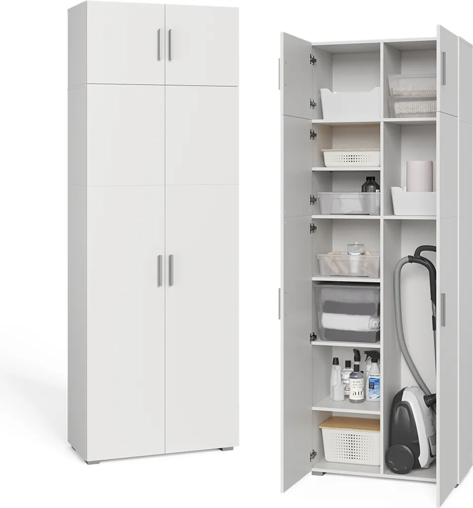 Armoire de rangement blanche multi-usage avec surmeuble Vicco Ingo 80 cm - 7