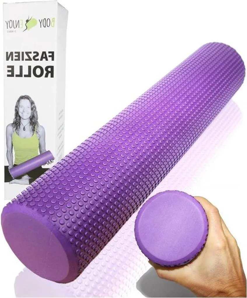Rouleau de massage souple 43 cm violet pour dos et relaxation musculaire
