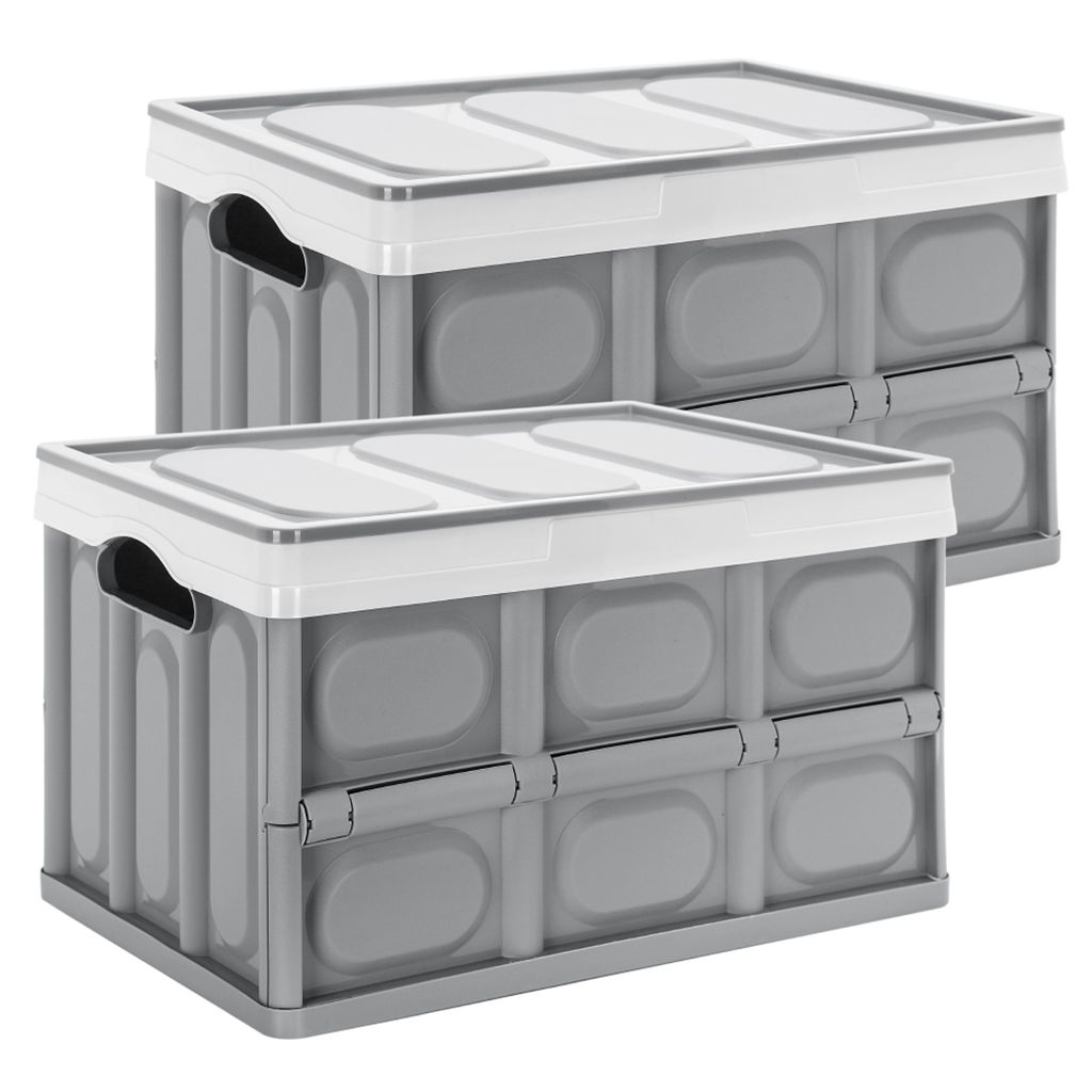 Aufbewahrungsbox mit Deckel Kunststoffbox Lagerbox Stapelbox 55 Liter 5er Set 