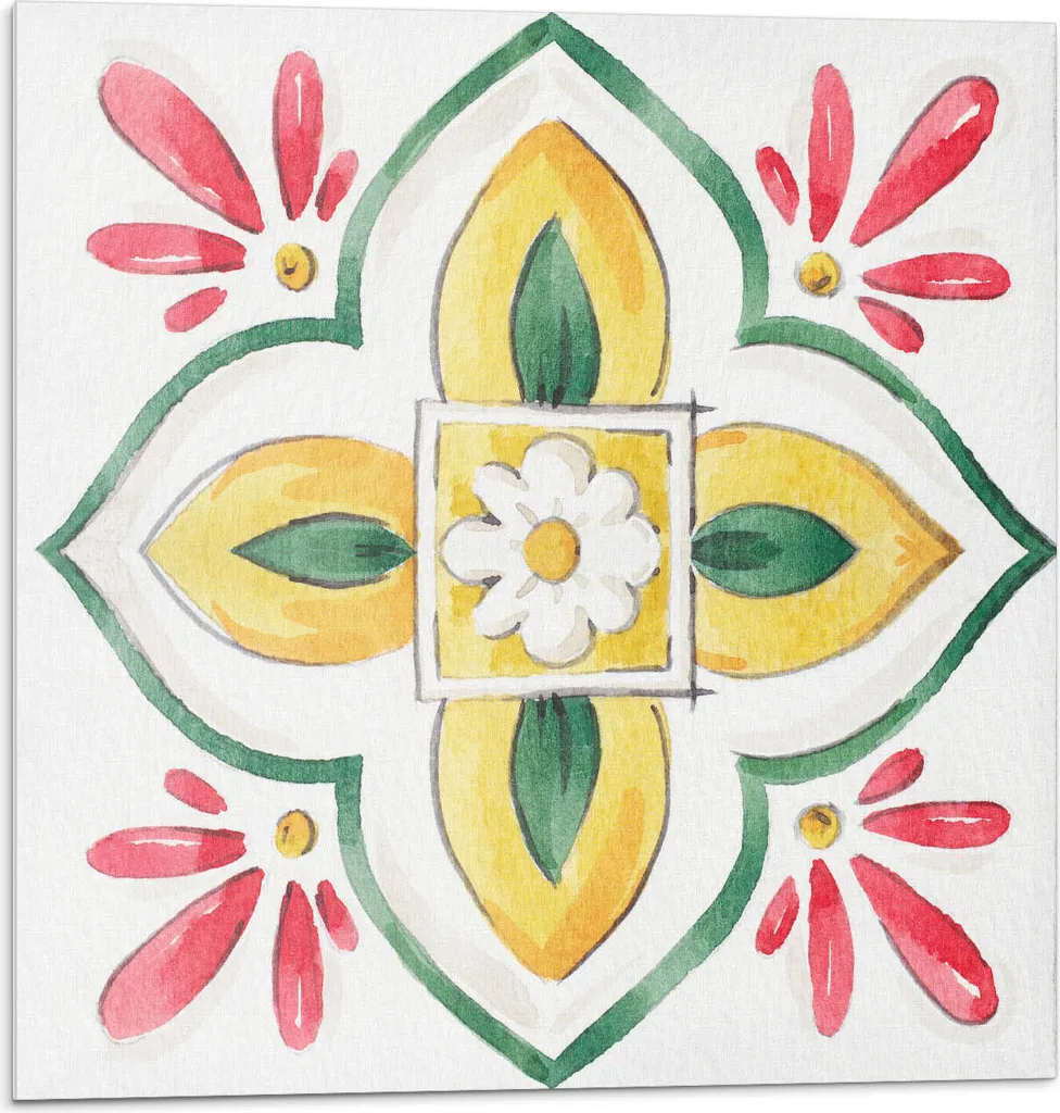 Pannello Murale Adesivo Fiori 20x20 - 20 Piastrelle Vinile Impermeabili