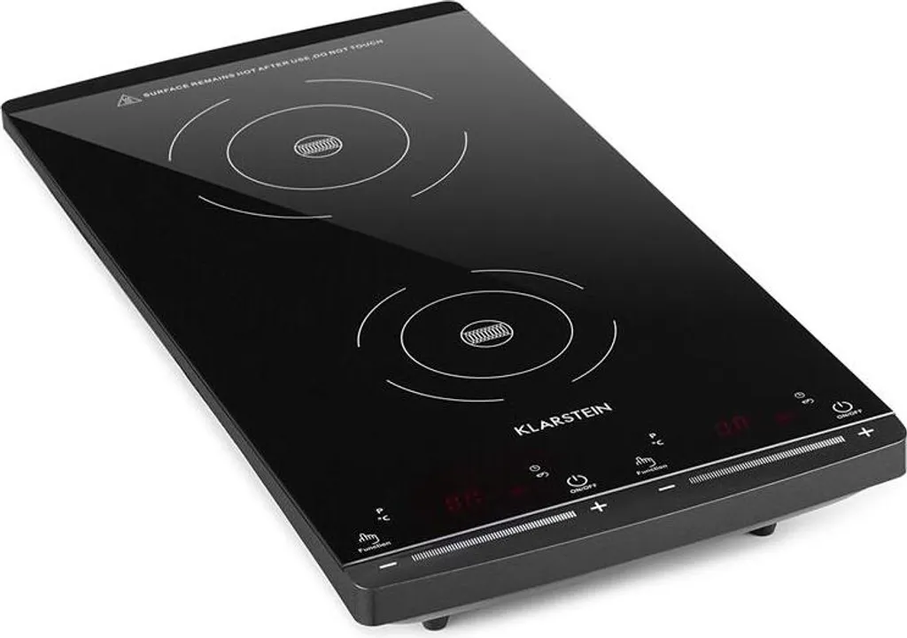 Table de Cuisson Portable Klarstein 2 Feux Induction 2900W Tactile Noire