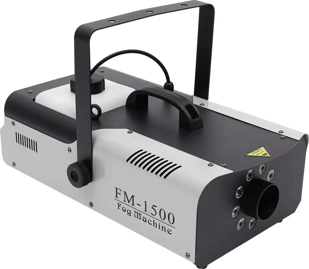 Machine à fumée 1500W Fogger de scène avec télécommande et LED RGB