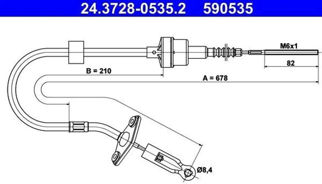 Câble d'embrayage ATE pour Fiat Palio et Strada - Réparation transmission OE