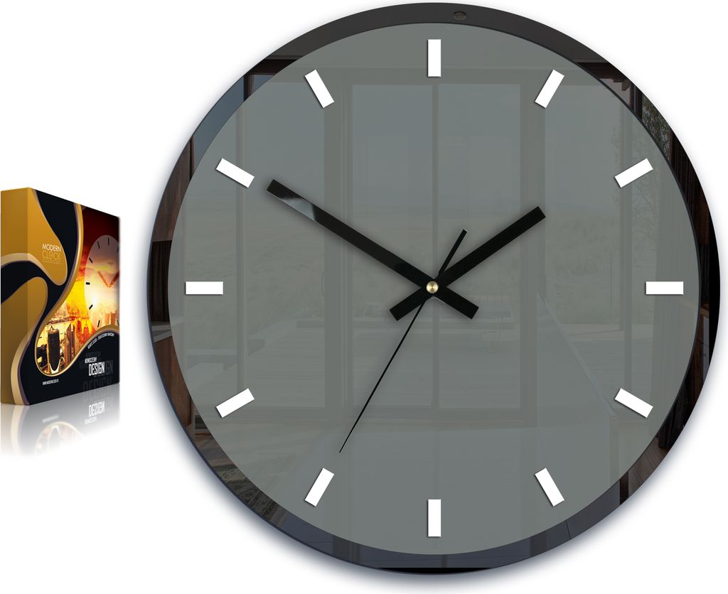 ModernClock, wanduhr, Rolo grau, wanduhr 30cm, moderne Uhr