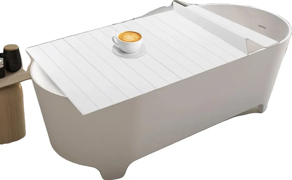 Couvercle de baignoire isolant et étanche - Volet pliable en PVC robuste