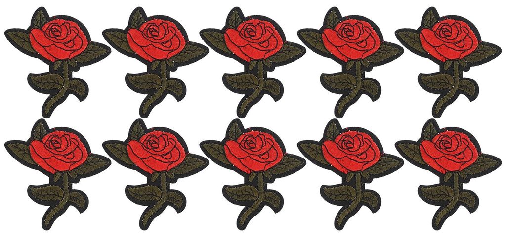 Stickstoff-Aufkleber DIY Selbstklebende Dekorative Aufnäher für Taschen, Schals und Kleidung Reparatur Dekoration Rose