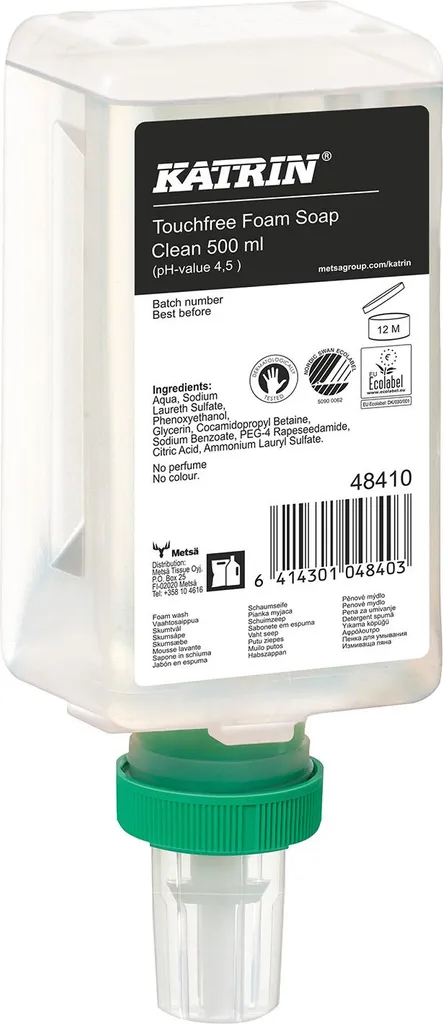Savon Mousse Katrin Neutre 500 ml : Finis les Gaspillages - Lot de 12