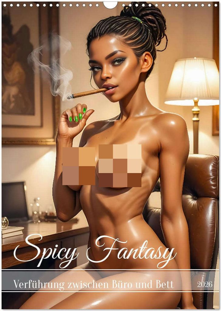 Spicy Fantasy - Verführung zwischen Büro und Bett (Wandkalender 2026 DIN A3 hoch), CALVENDO Monatskalender