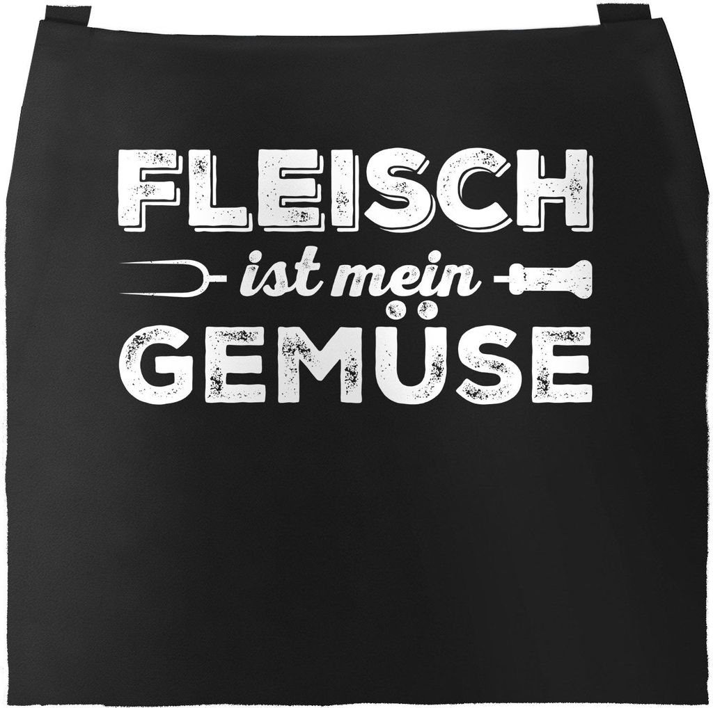 Grill-Schürze für Männer mit Spruch Fleisch ist mein Gemüse Produktbild 