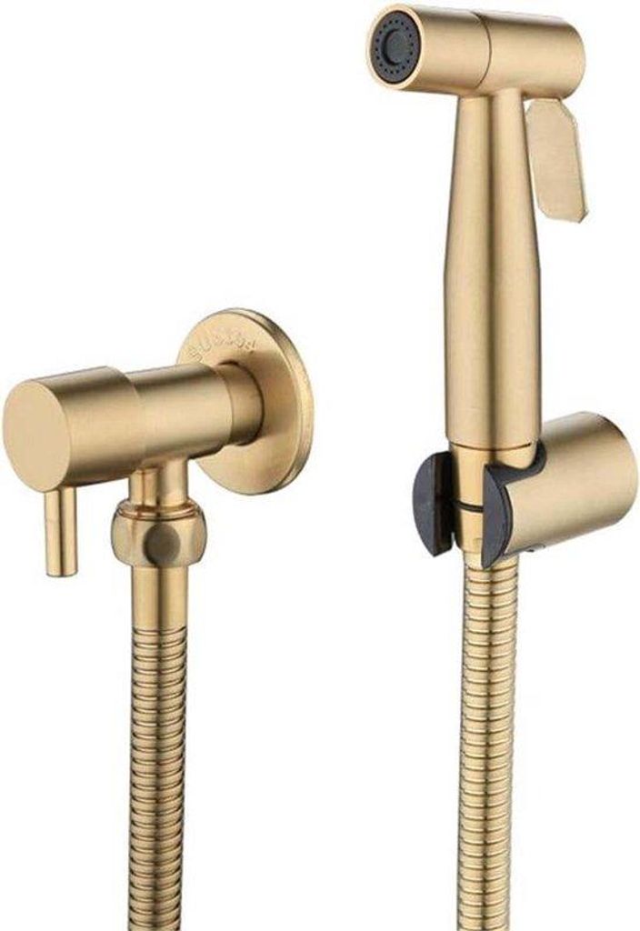Badkamerraum Bidetarmkran - Armkran-Badkamerraum Zubehör-304 Toilet Bidet Armkran Set Wandmontage Badkamerraum Wasserhähne