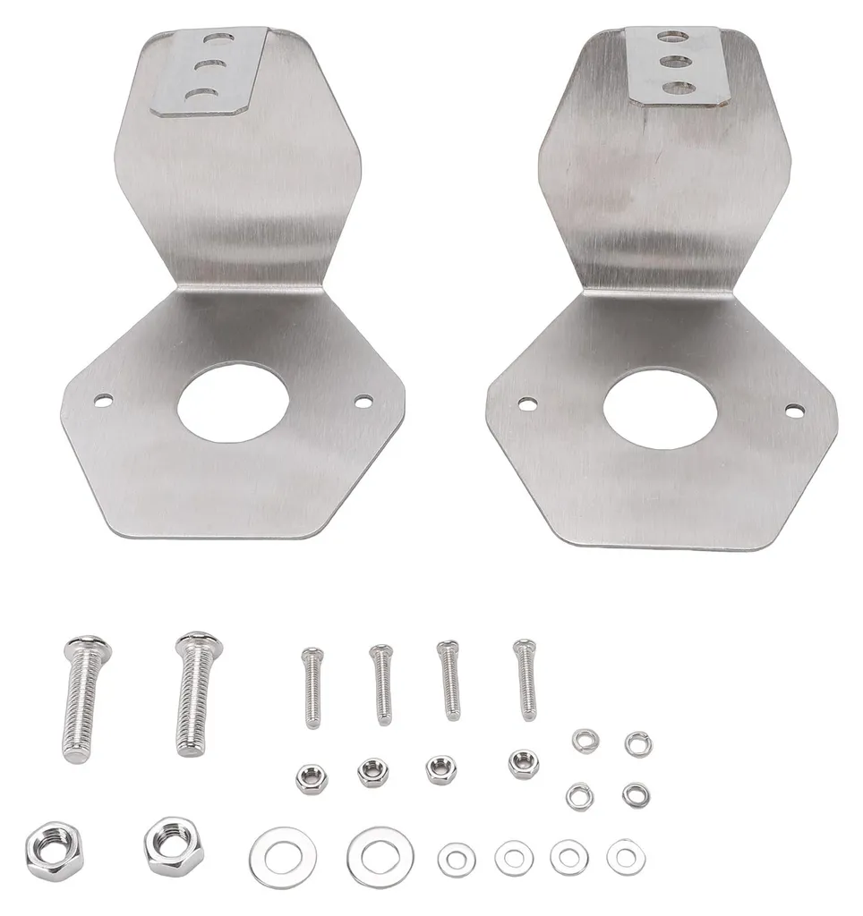 Support feu pastèque inox 304 mat pour montage clignotant sur carrosserie