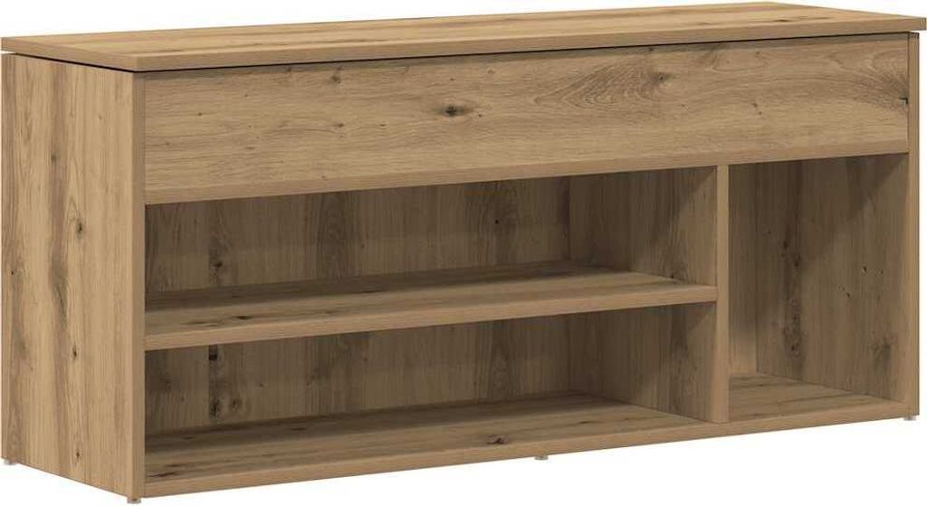 vidaXL Schuhbank Artisan-Eiche 102x30,5x45 cm Holzwerkstoff Produktbild 