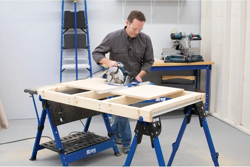 Établi de travail pliable Kreg KWS500 : support de serrage extensible - 6