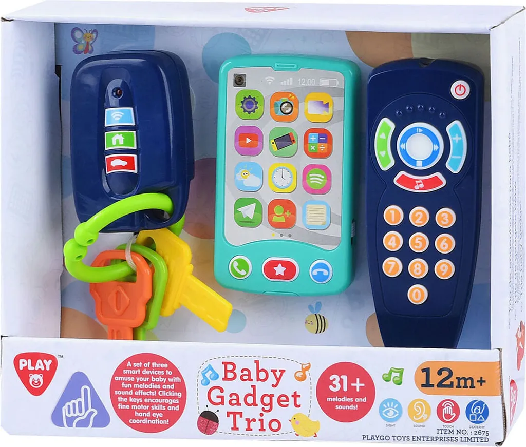 Jouet d'Imitation Bébé avec Téléphone et Télécommande - Pack de 3 pcs