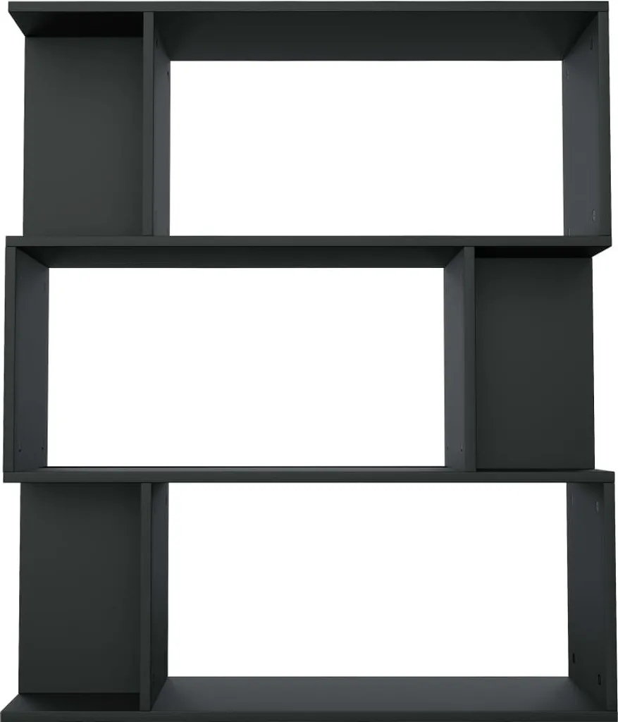 Meuble de Séparation de Pièce Noir 80x24x96 cm pour Salon et Bureau - 6