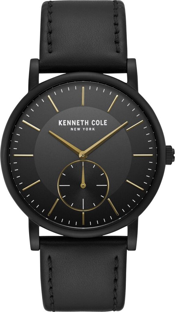 Kenneth Cole New York Herren-Armbanduhr Analog Quarz Leder Produktbild 