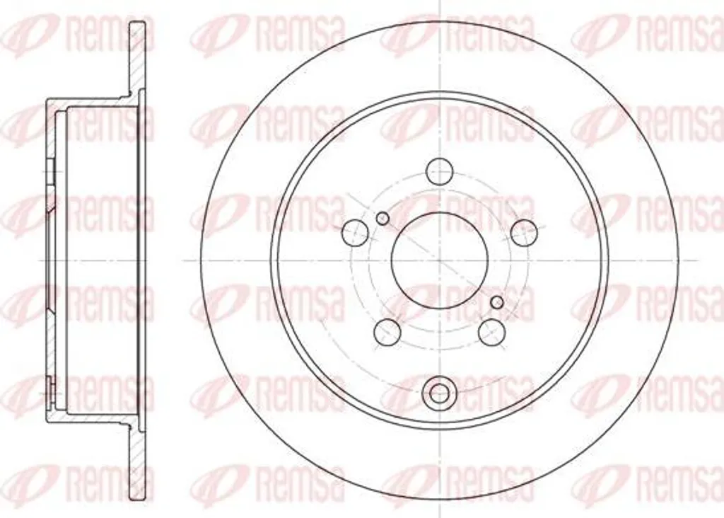 Disque de frein REMSA 61168.00 pour corriger vibrations freinage Celica