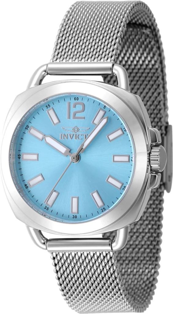 Invicta Wildflower 47323 Damen uhr - Wasserdicht - Analog - Quarzuhrwerk - Edelstahl mit blauen zifferblat - 32mm