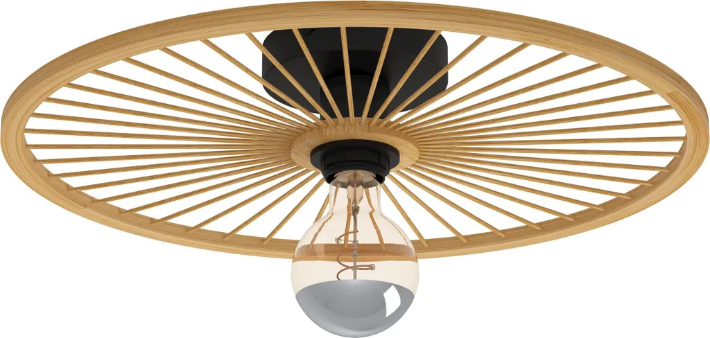 Luminaire Plafonnier Noir Variable LEOMINSTER Ø45cm en Acier Design
