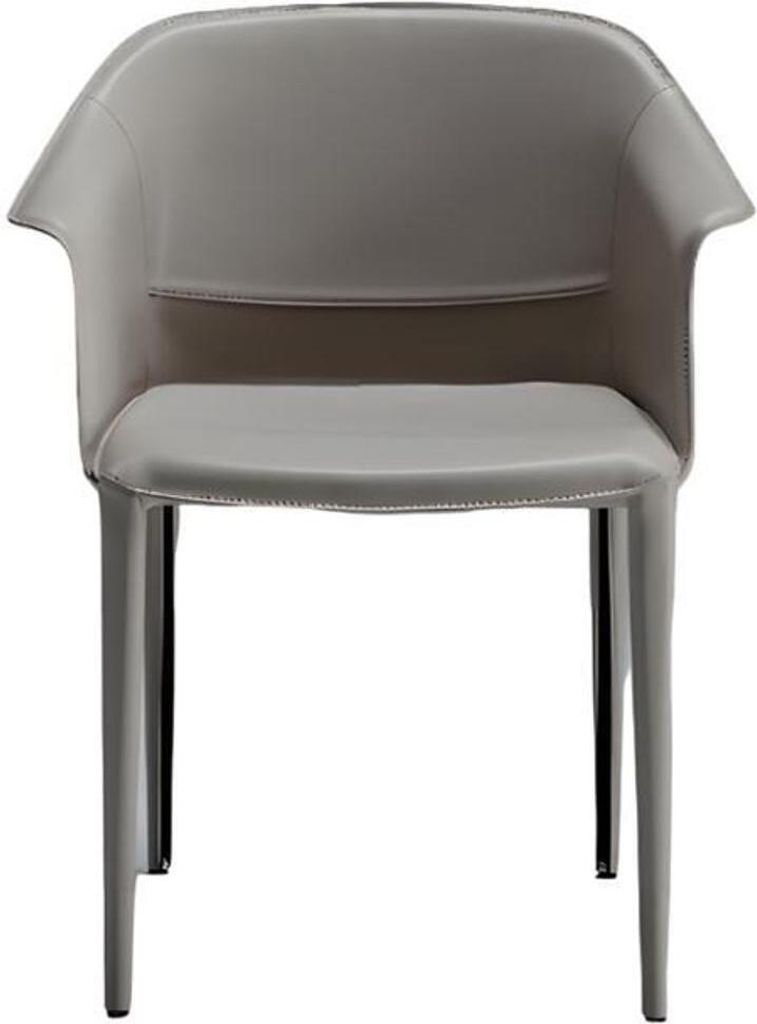 Stuhl mit Armlehne Esszimmerstuhl Holz Modern Esszimmer Beige Design