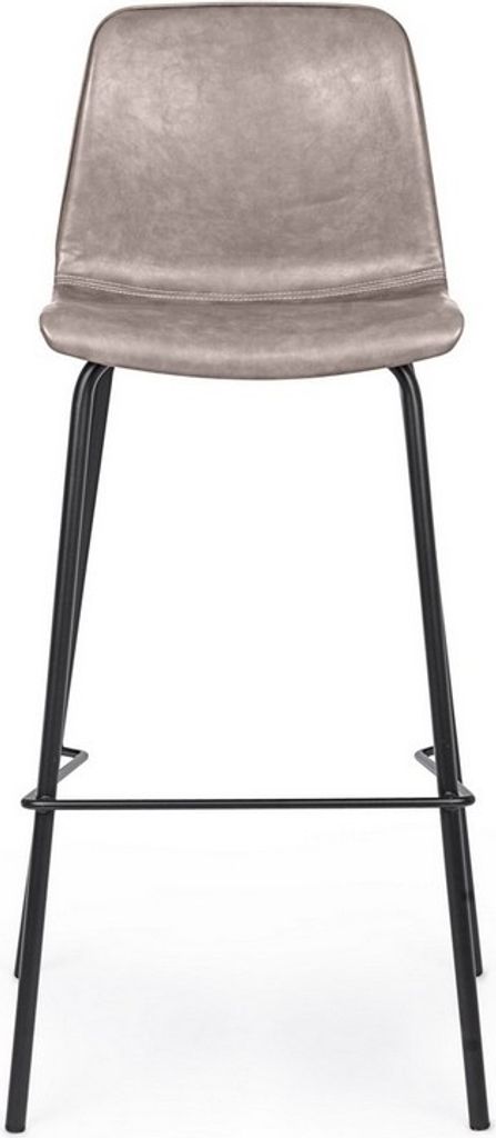 2er Set Barhocker Kyra 39 x 44 x 103,5 cm Stahl Polypropylen Beige