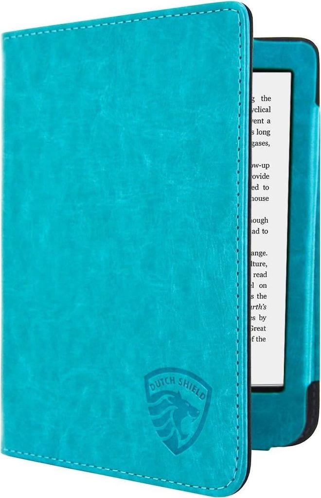 Dutch Shield - Luxe Case Hülle für das Kobo Clara 2E Ebook - Klapphülle Ereader Schutzhülle Cover Türkis