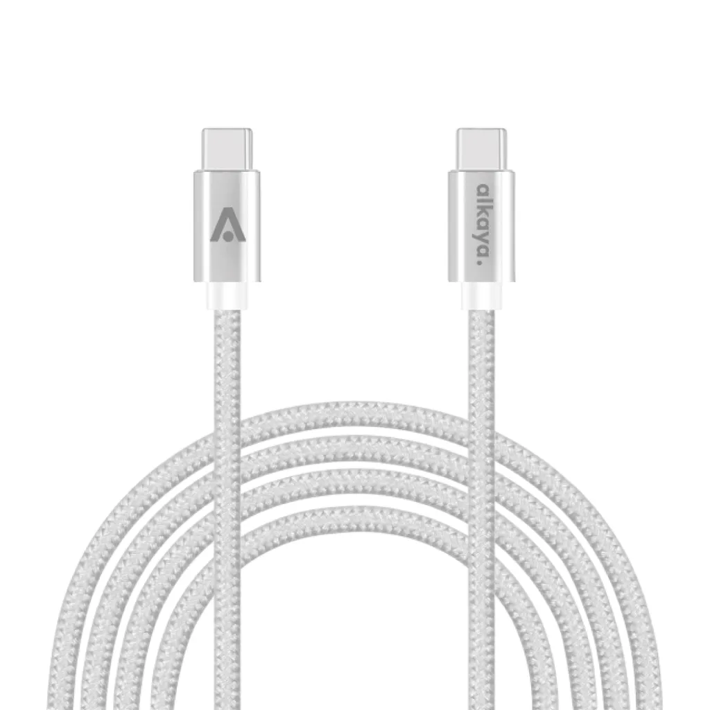 Alkaya Cavo USB-C a USB-C 65W 1m Intrecciato - Dati e Ricarica PD