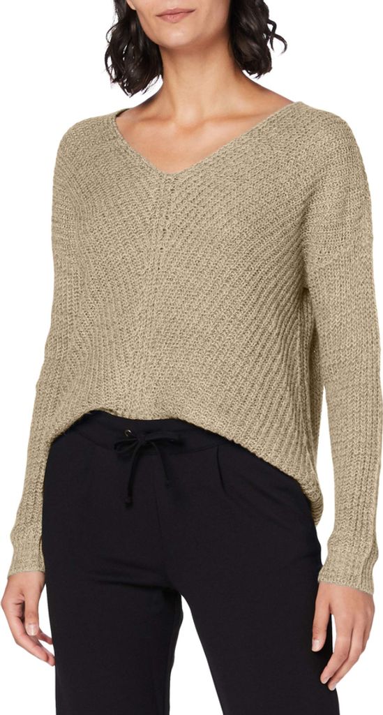 JDY V-Pullover 'New Megan', 15208245, Cement, Gr. L