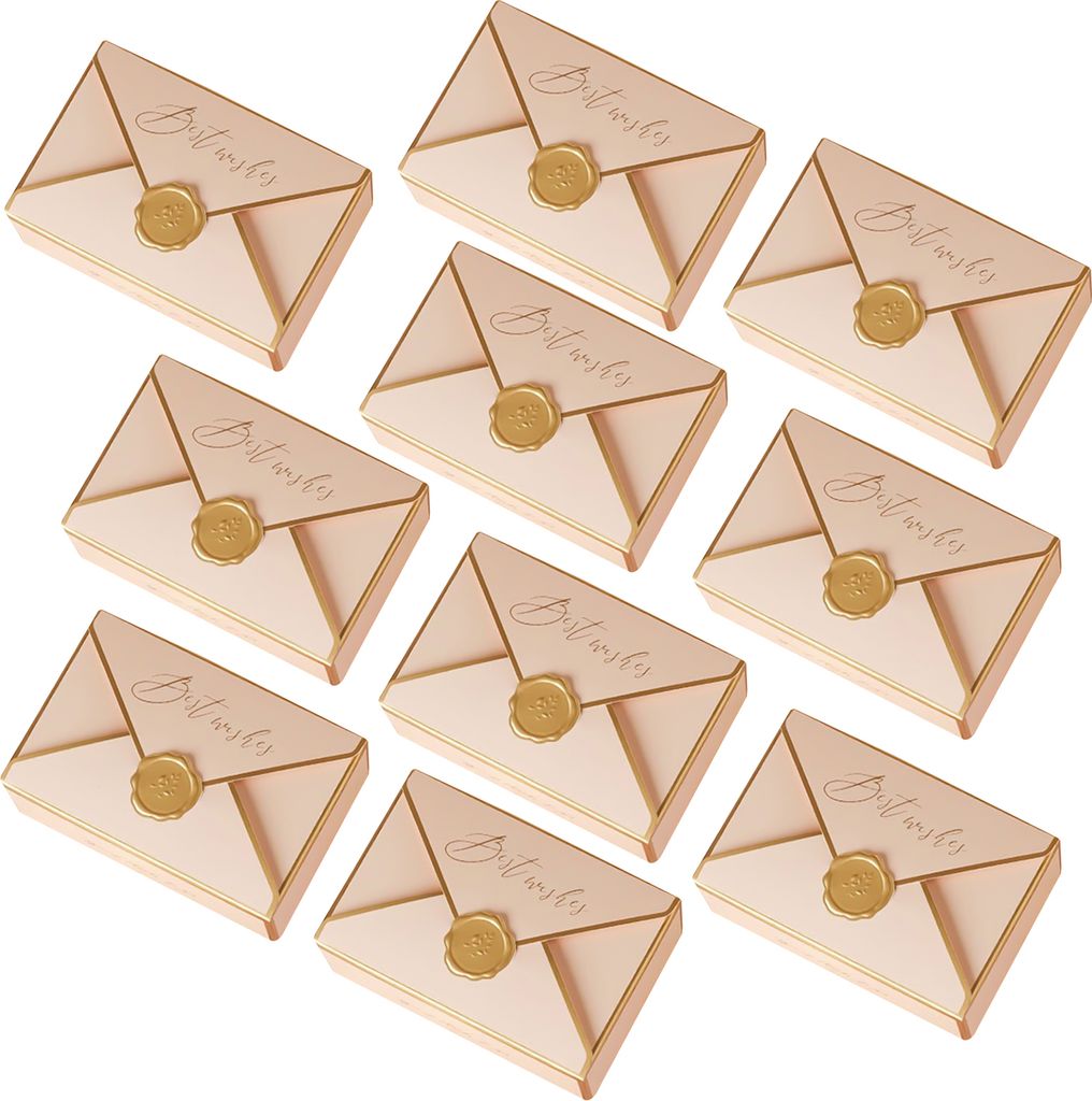10pcs Leichte Süßwarenbox Feine Arbeitspapier dekorative tragbare Geschenke Candy Case für Hochzeit-Sekt