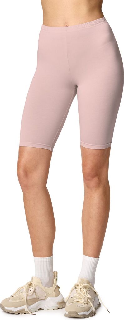 Merry Style Damen Kurze Leggings aus Viskose MS10-145(Caffelatte, S)