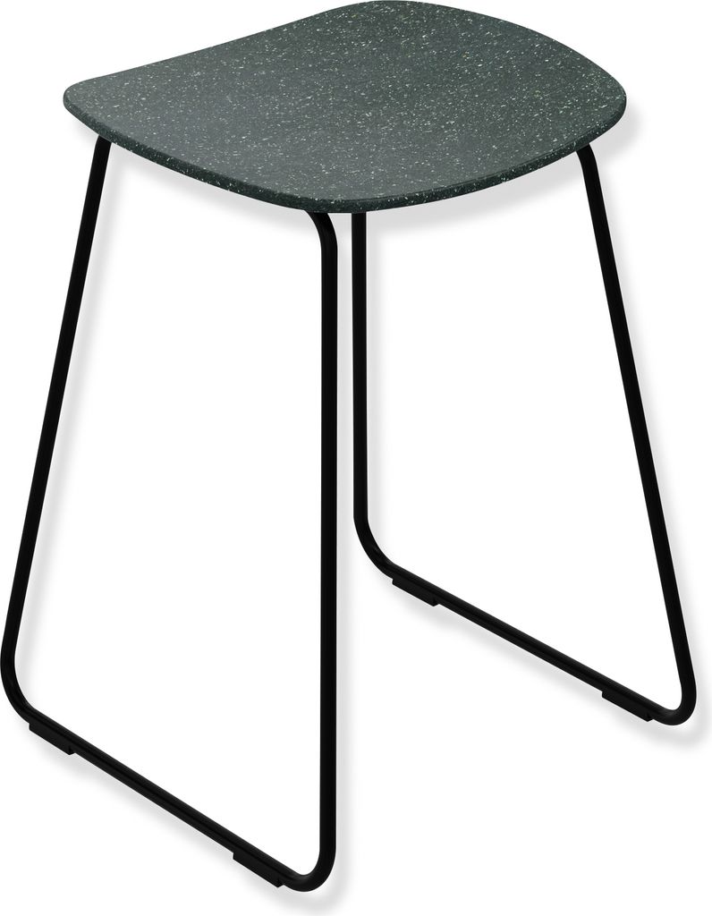 HEWI Duschhocker (Farbe waldgrün, Gestell schwarz, Duschstuhl, belastbar bis 150 kg, Sitzhöhe 480 mm, Sitzfläche 370 mm breit, Badhocker für Du...