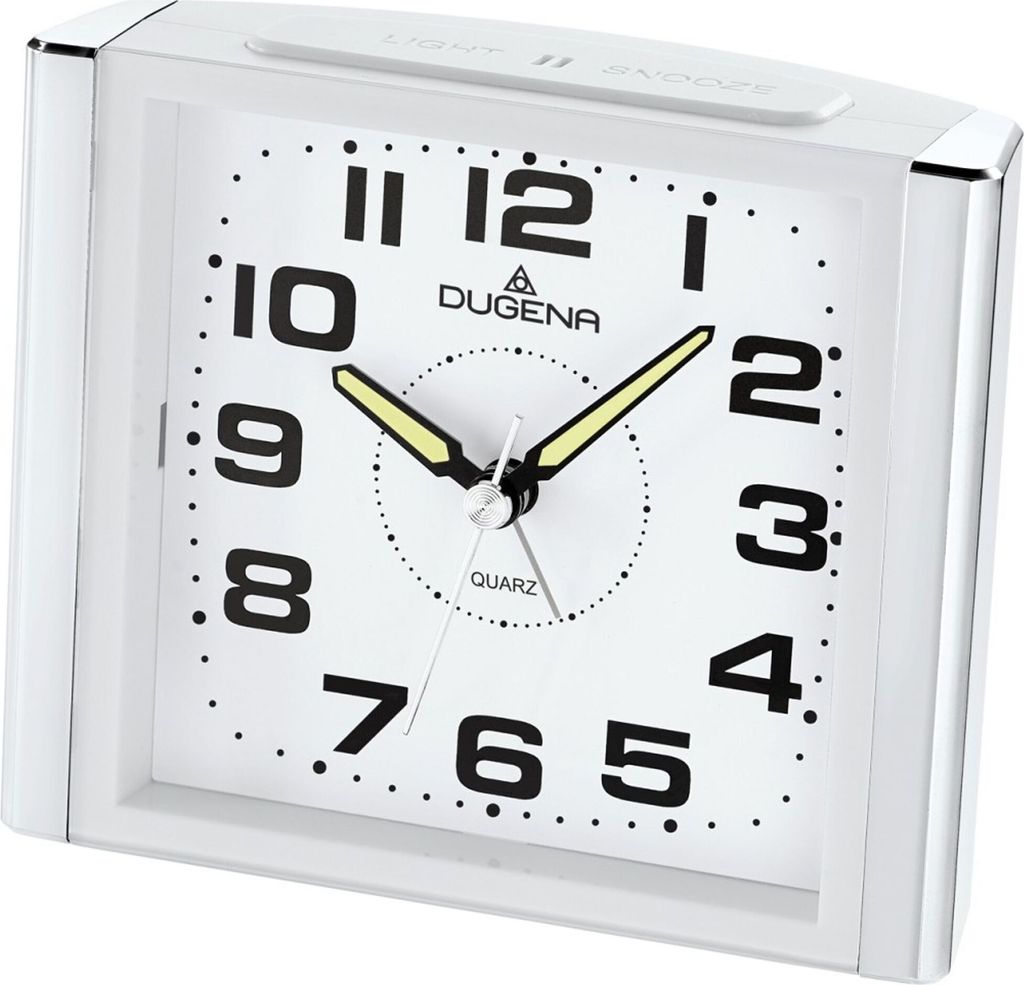DUGENA 4460594 Wecker Alarm Analog weiß silber Produktbild 