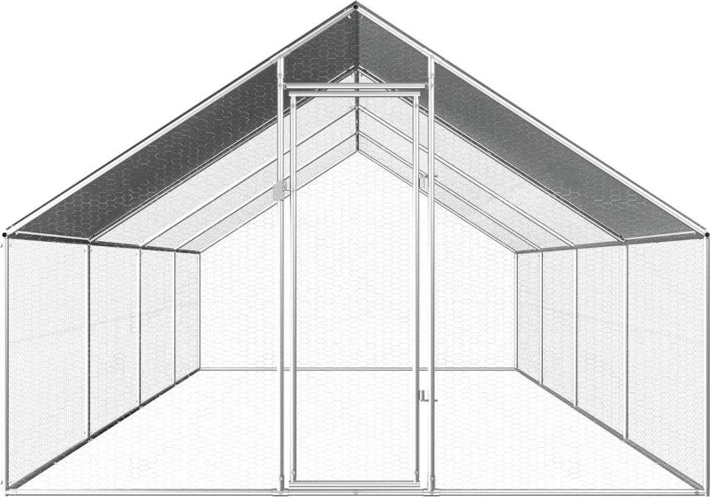 vidaXL Zewnętrzna klatka dla kur 2,75x8x1,92 m Stal Zdjęcie produktu 
