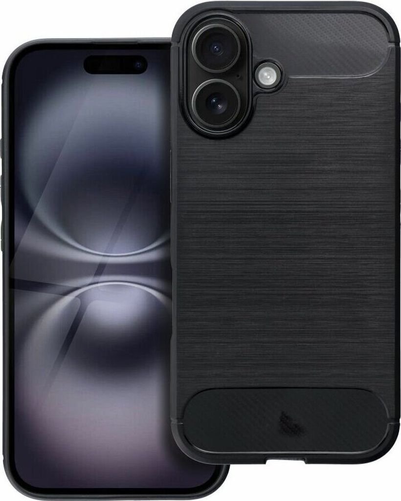 Carbon Case Silikon Handyhülle kompatibel mit iPhone 16 Pro Max