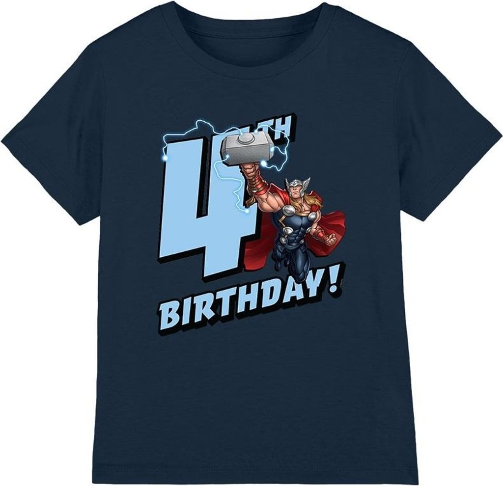 Thor - T-Shirt für Kinder - 4. Geburtstag TV3300 (104) (Marineblau)