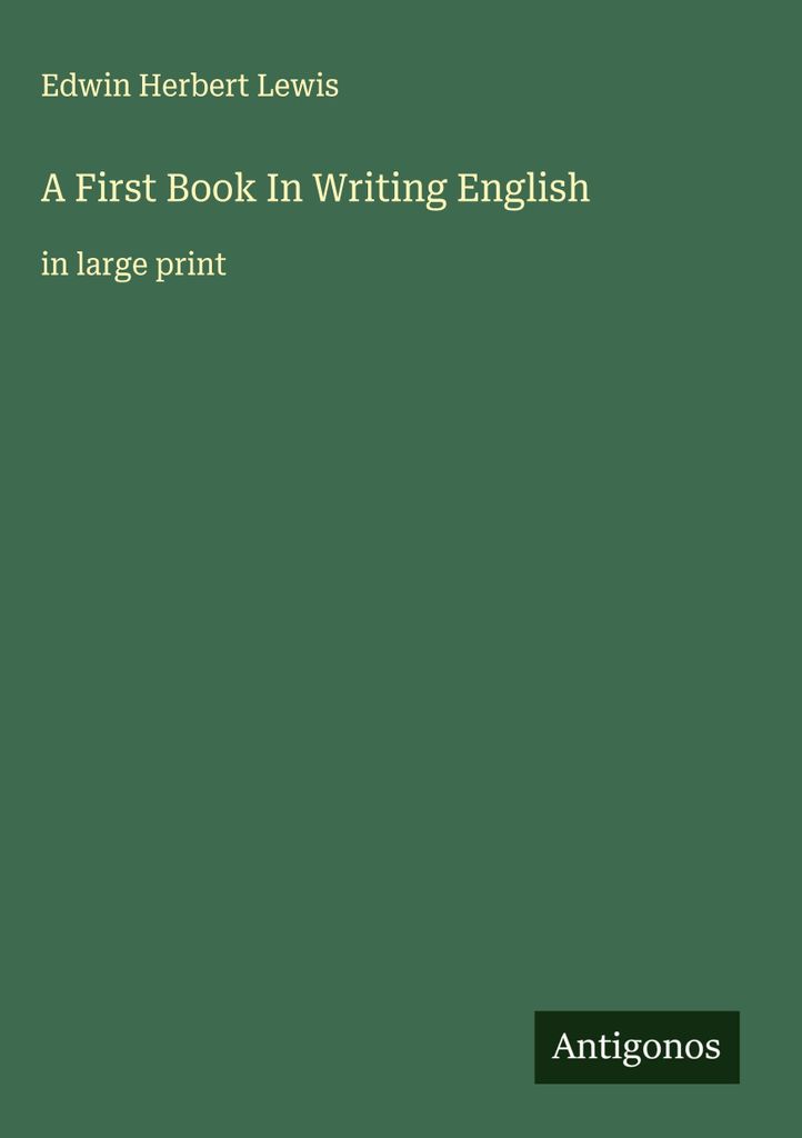 Ein erstes Buch zum Schreiben von Englisch